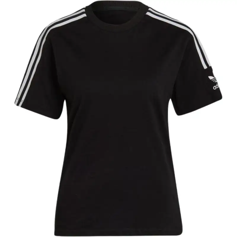 Adidas Originals T Shirts Women's Black Crew Neck Moderate Straight Fit