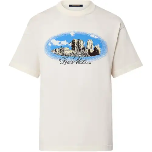 LOUIS VUITTON Graphic Short Sleeved Cotton Crewneck