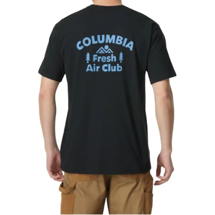 Columbia T-Shirts Men's Black Crew Neck Moderate