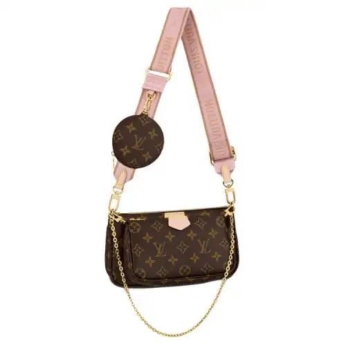 LOUIS VUITTON Multi Pochette Accessoires Monogram Rose Clair
