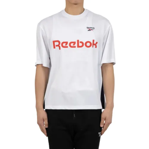 Reebok T Shirts Unisex White Crew Neck