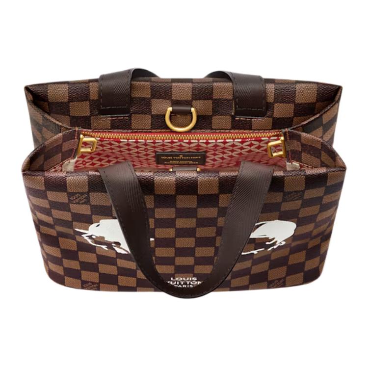 Сумка Louis Vuitton LOUIS VUITTON x Nigo SHOPPER Damier Phriendship (коричневая) — фото 4