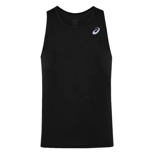 ASICS KATAKANA Tank Tops Men's Black Crew Neck Moderate