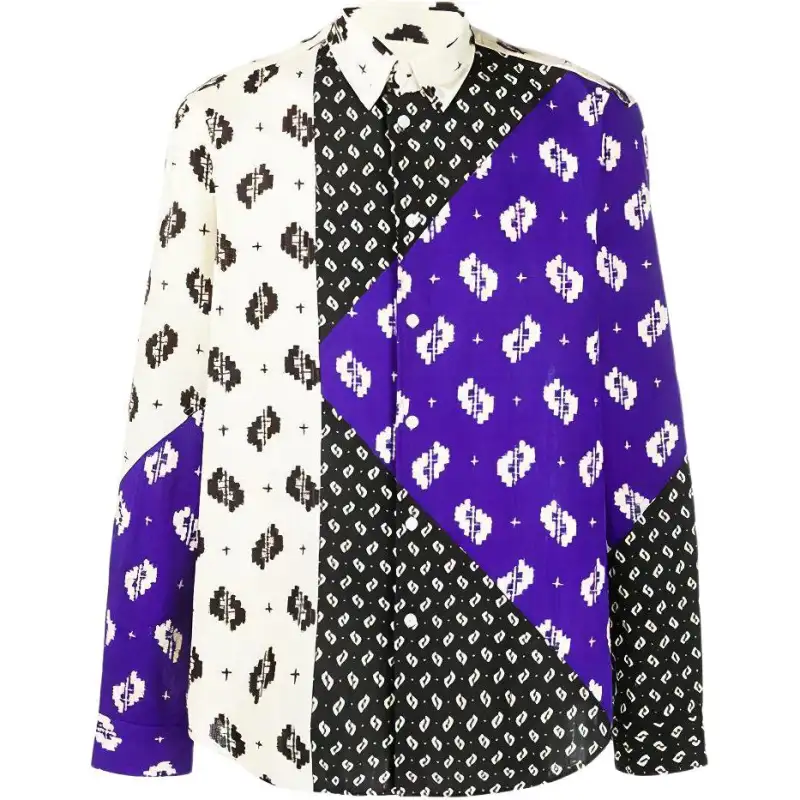KENZO Shirts Men's Multicolor Lapel Moderate Other