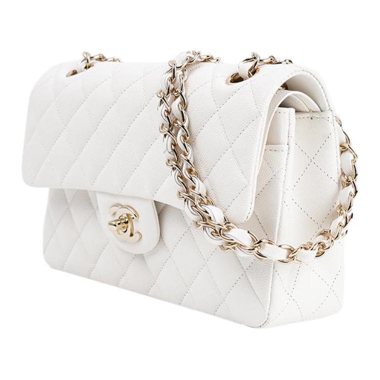 Женская сумка Chanel Classic Flap Small (белая) — фото 2