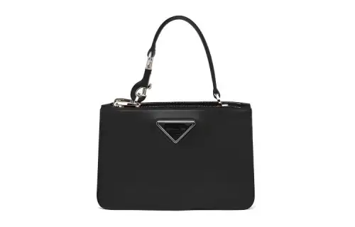PRADA Leather Handbag Regular Women's Black