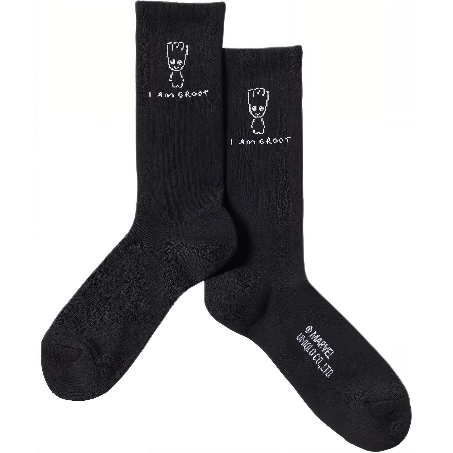 UNIQLO Yu Nagaba Crew Socks Unisex 1 Pack Black