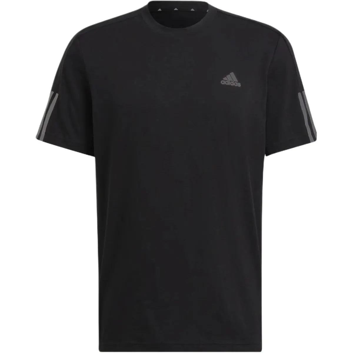 Adidas T-Shirts Men's Black Crew Neck Moderate Straight Fit