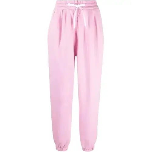 MIU MIU Knitted Sweatpants Women's Pink