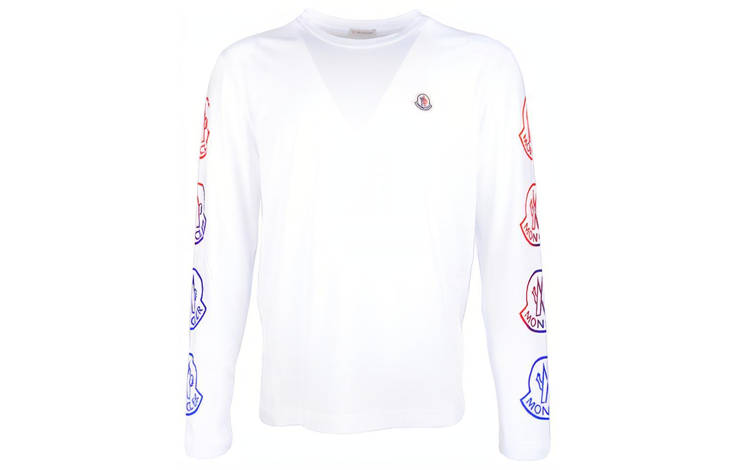 Мужской лонгслив Moncler Лого (белый)
