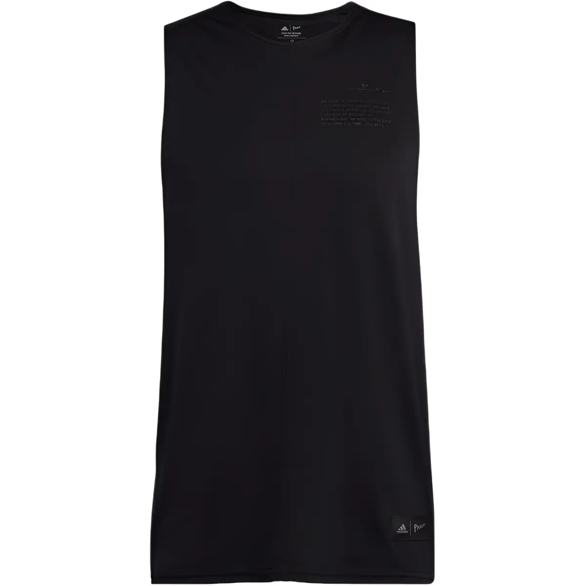 Adidas Tank Tops Unisex Black Crew Neck Moderate Straight Fit
