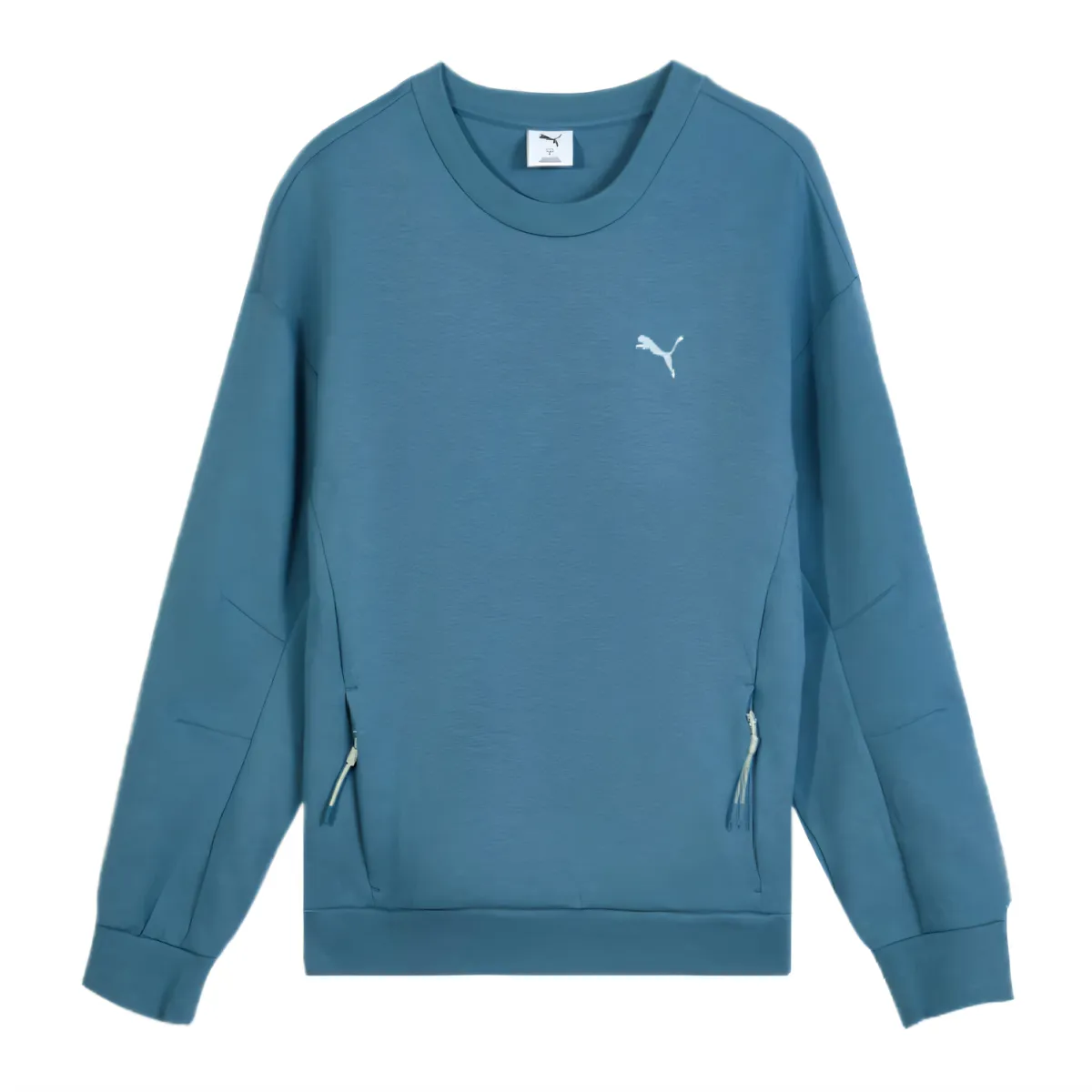 PUMA ESS Sweatshirts Men's Sea Blue Crew Neck Moderate Regular