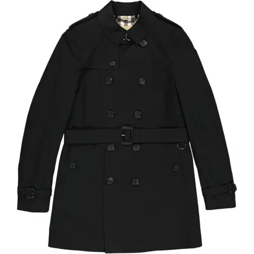 Burberry Trench Coats Men's Black Lapel Moderate Other