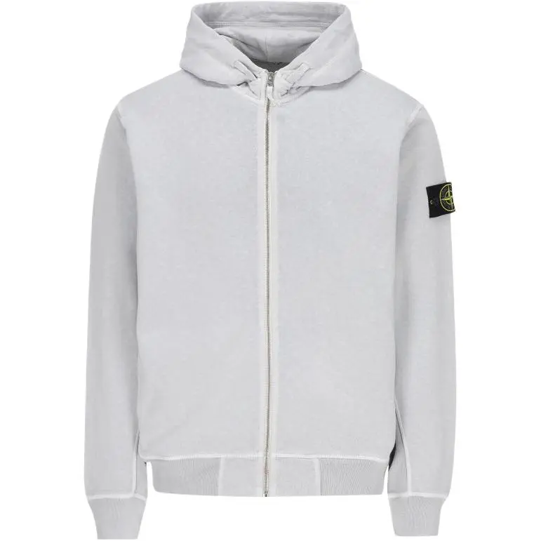 Stone Island Logo Patch Zipped Hoodie