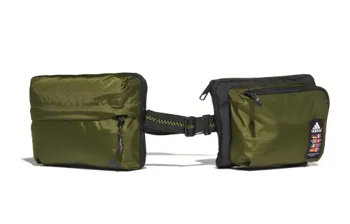 Adidas Recycled Material Adjustable Belt Sports Fanny Pack Unisex Army Green