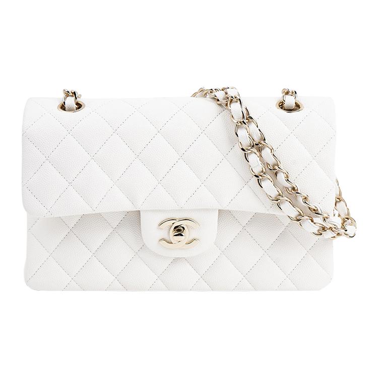 Женская сумка Chanel Classic Flap Small (белая)