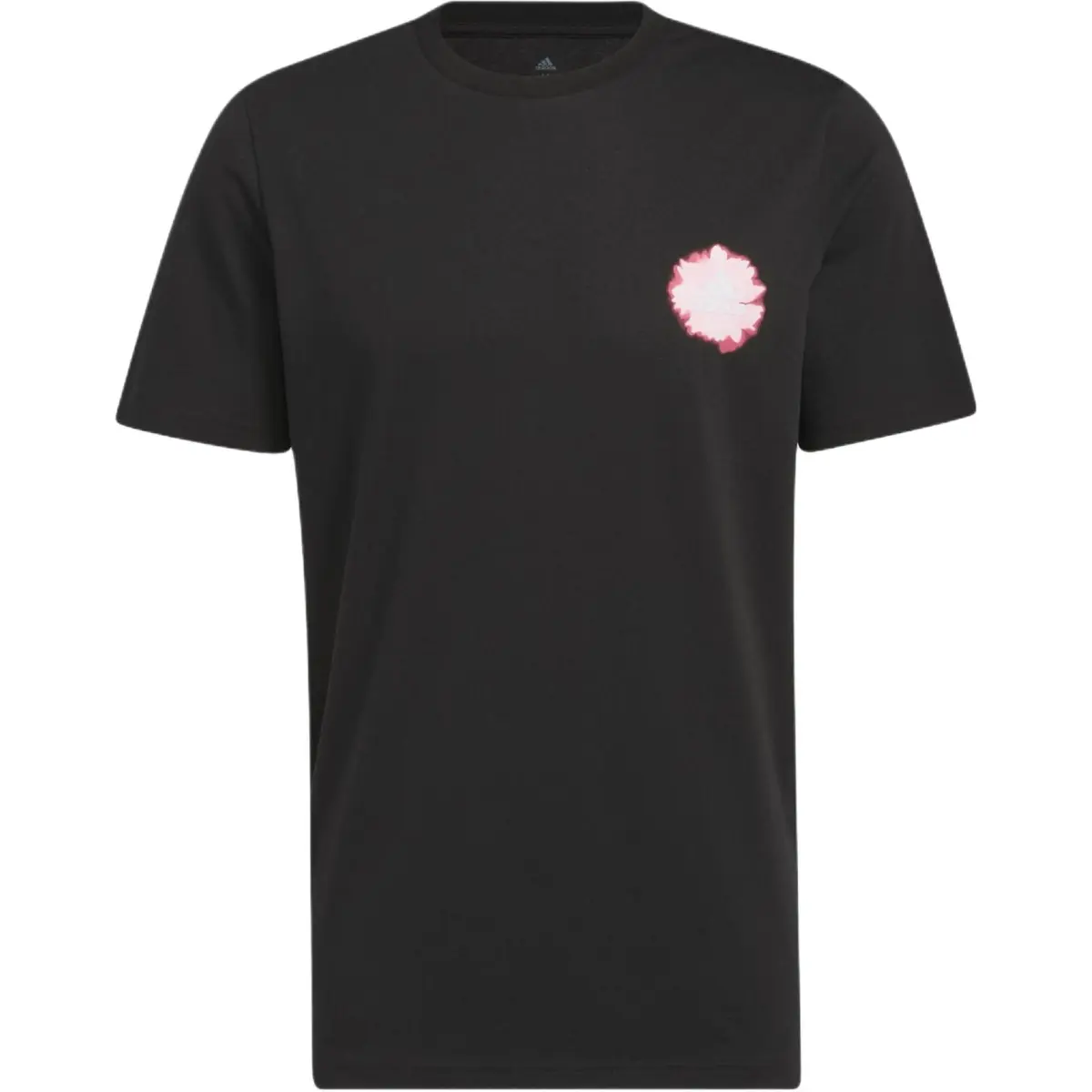 Adidas T-Shirts Men's Black Crew Neck Moderate Straight Fit