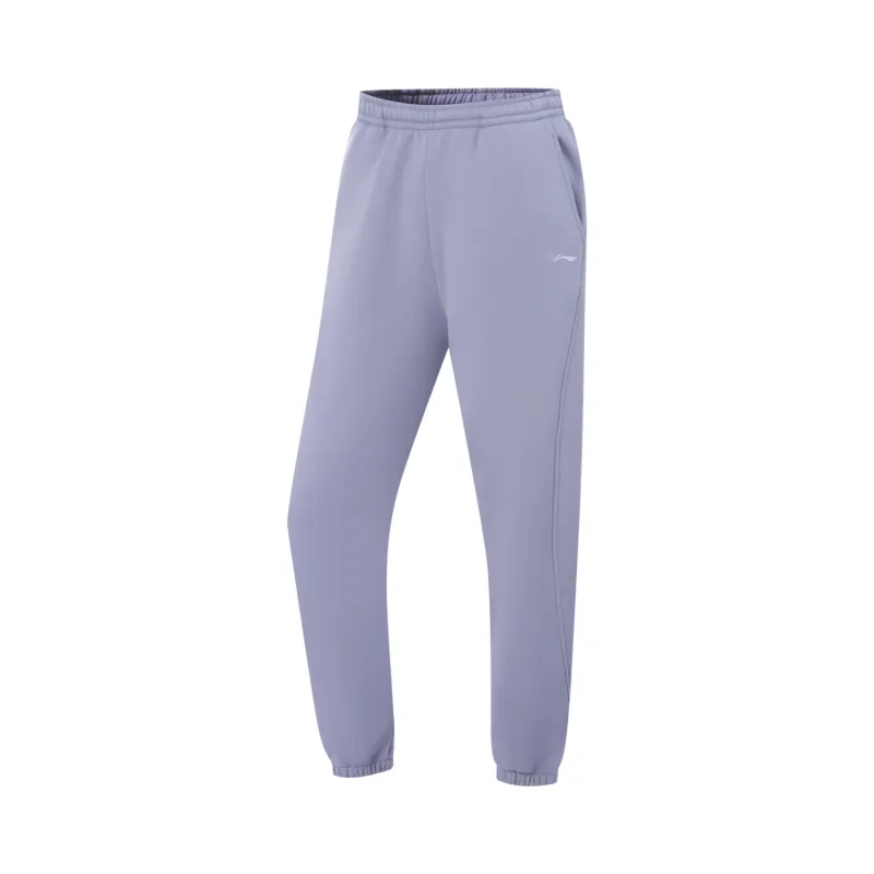 Li Ning Fitness Series Knitted Sweatpants Women's Misty Gray Purple