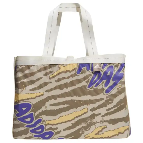 Adidas Polyamide Tote Bag, Shopping Bag, Handbag, Shoulder Bag Regular Unisex Yellow White