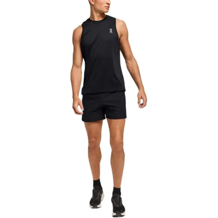 On Tank Tops Men's Black Crew Neck Moderate Other