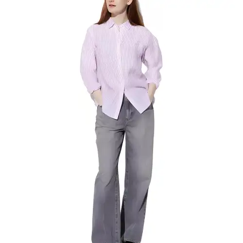 UNIQLO Shirt Women's Blue Purple