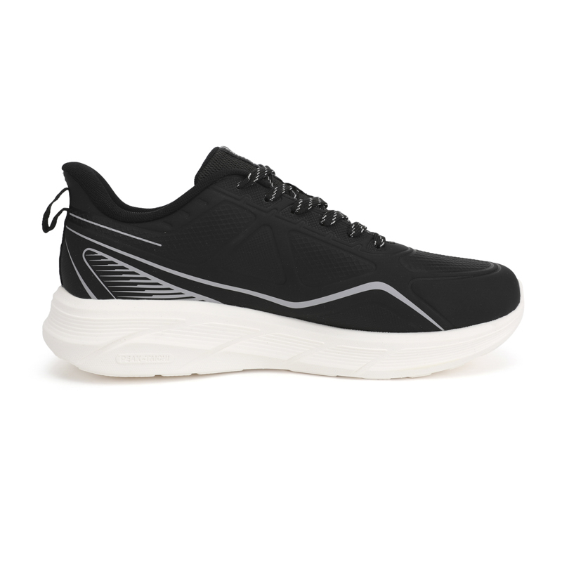 PEAK State Pole Cushioning Rebound Low top Casual Running Shoes Men’s Black Ivory