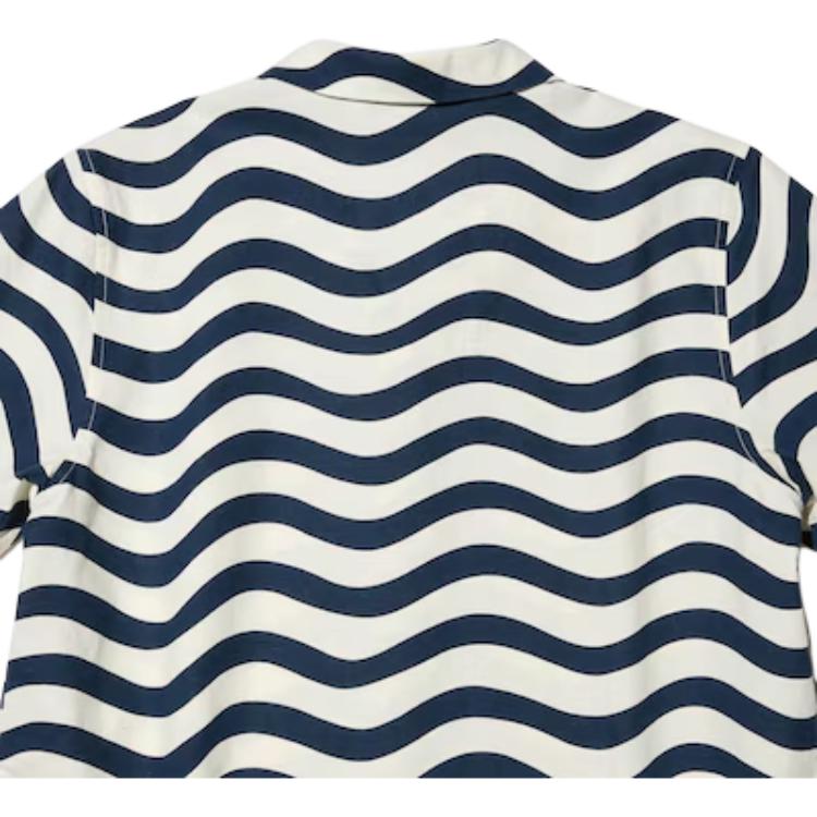 Женская рубашка UNIQLO x Marimekko SS24 (темно-синяя) — фото 2