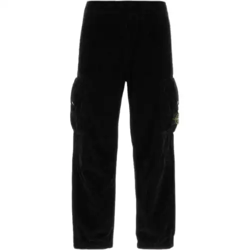 STONE ISLAND Logo appliqué Corduroy Cargo Trousers