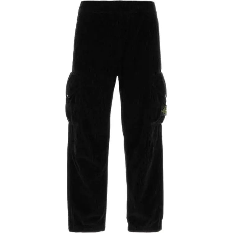 STONE ISLAND Logo appliqué Corduroy Cargo Trousers