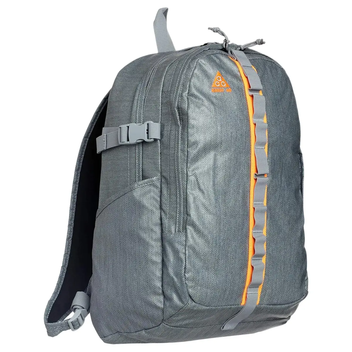 Nike Polyester Backpacks Regular Unisex Gray & Orange