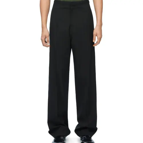 LOEWE Casual Pants Men's Black Moderate Straight Fit Pants