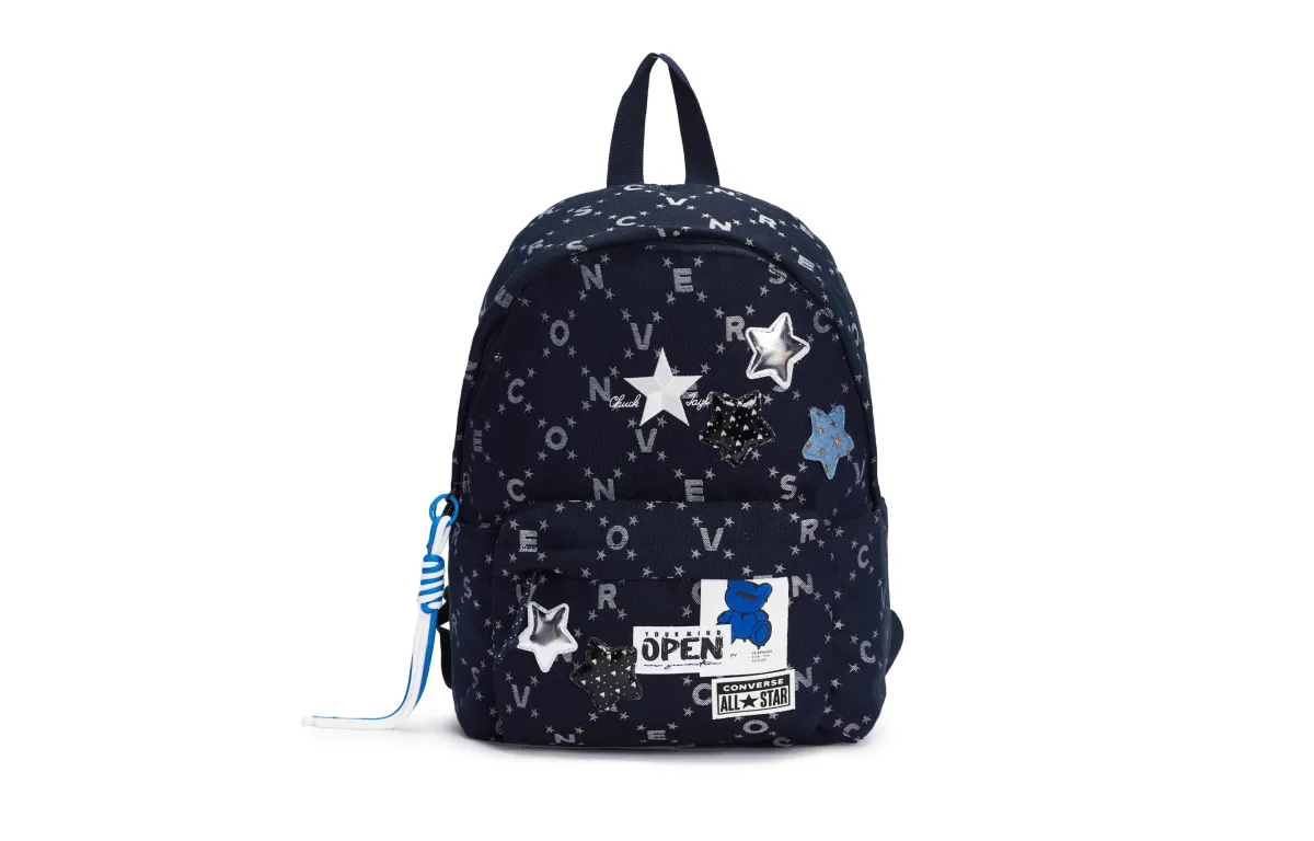 Converse Polyester Medium Backpack Unisex Navy Blue