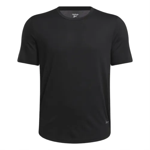 Reebok T Shirts Men's Black Crew Neck Moderate Straight Fit