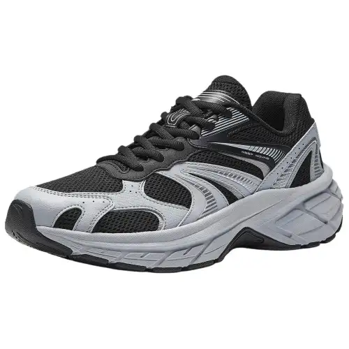Anta Cushioning Breathable Lightweight Cushioning Breathable Lightweight Low top Casual Shoes Men's Black Gray