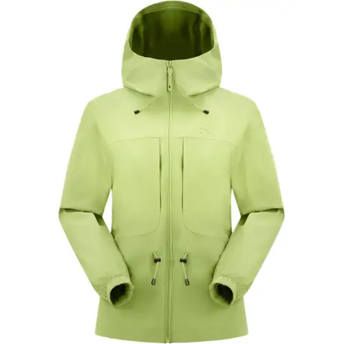 Under Armour Jackets Women's Narcissus Green Hooded Moderate Soft Shell