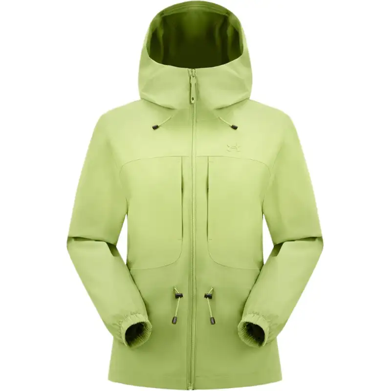 Under Armour Jackets Women's Narcissus Green Hooded Moderate Soft Shell