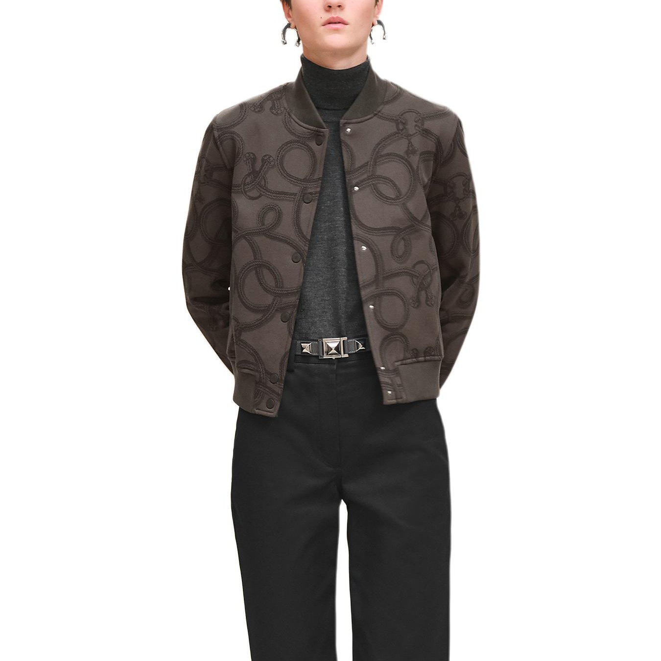 Женская куртка Hermes FW25 (коричневая)