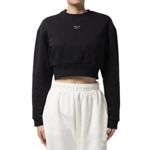 Reebok Sweatshirts Women's Black Crew Neck Moderate