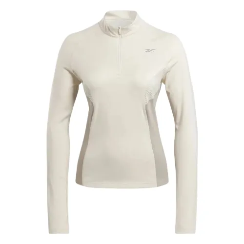 Reebok T Shirts Women's Ecru Stand Collar Moderate