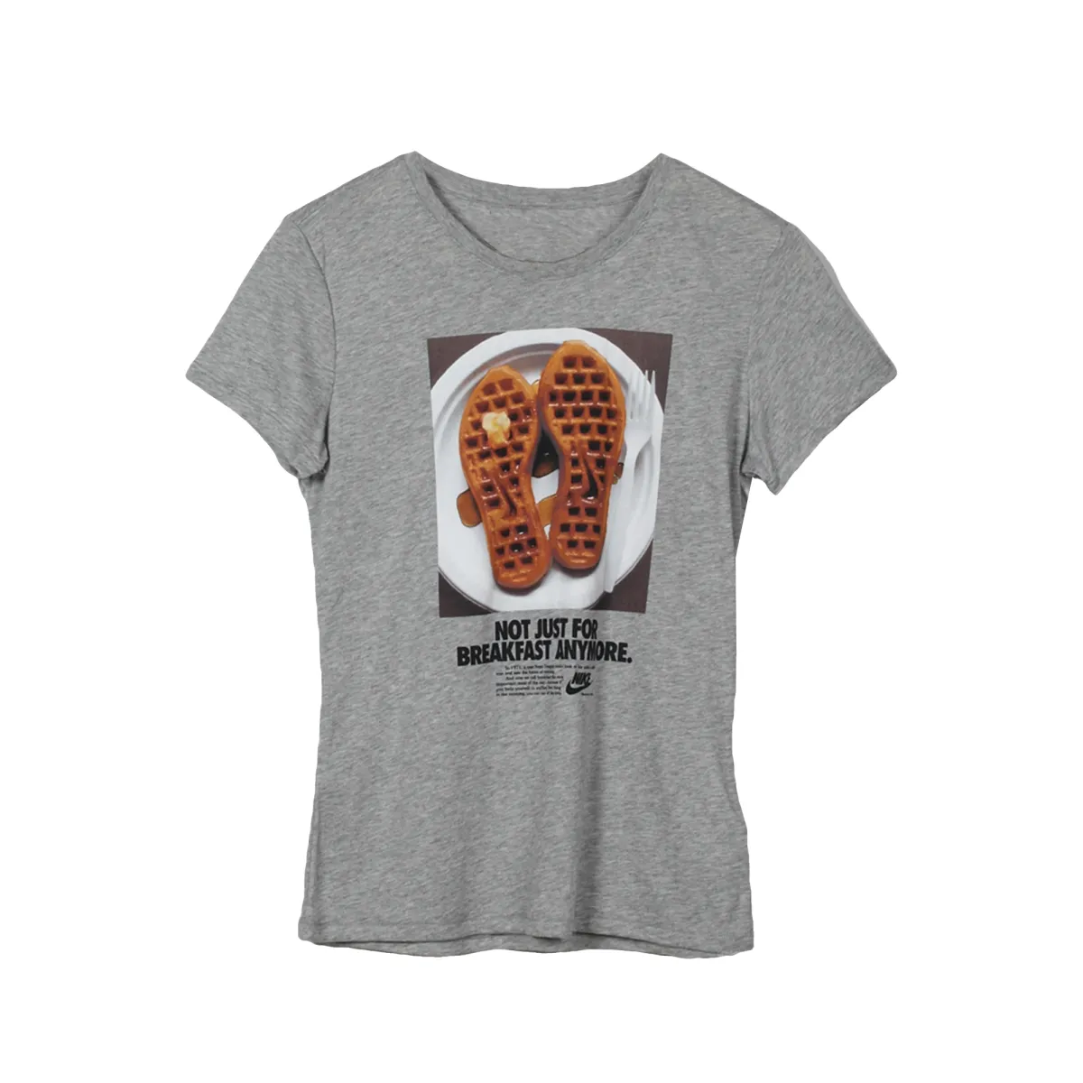 Nike T-Shirts Women's Gray Crew Neck Moderate