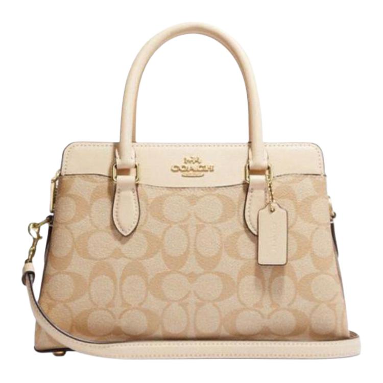 Женская сумка COACH Darcie 26 (светло-бежевая)