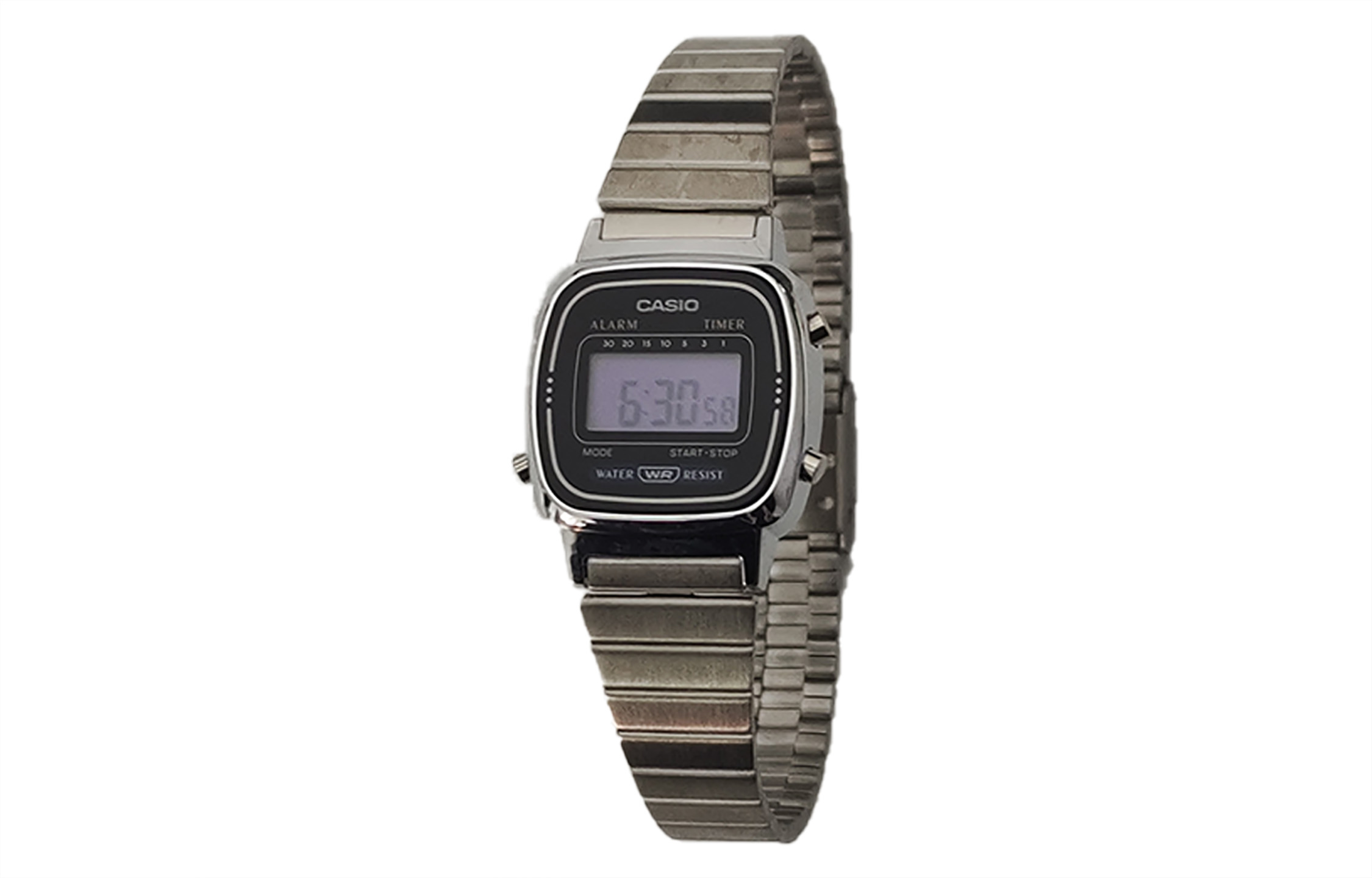 Casio, waterproof modified quartz purple classic retro watch strap stainless steel, women's watch, dial, custom-made, quartz mechanism, Japanese and Korean