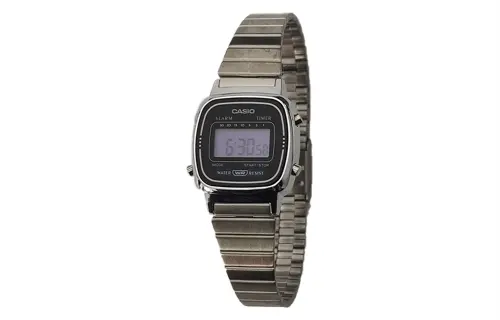 Casio, waterproof modified quartz purple classic retro watch strap stainless steel, women's watch, dial, custom-made, quartz mechanism, Japanese and Korean