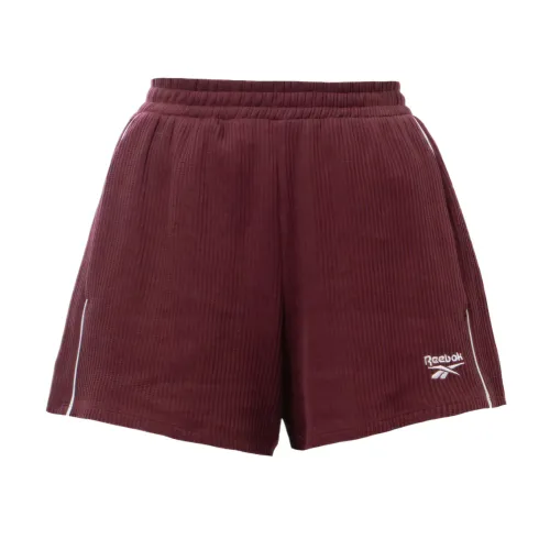 Reebok Sports Shorts Women's Red Moderate Straight Fit Pants