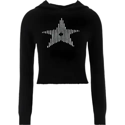 DIOR Sweaters Women's Black Hooded Non Detachable Moderate Other