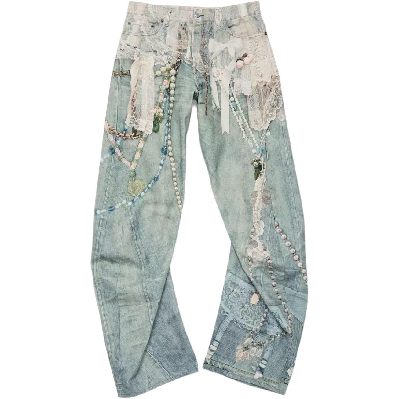 Штаны Acne Studios 2006M (синие)