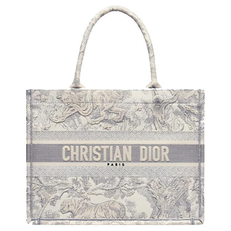 Женская сумка Dior Book Tote (серая)