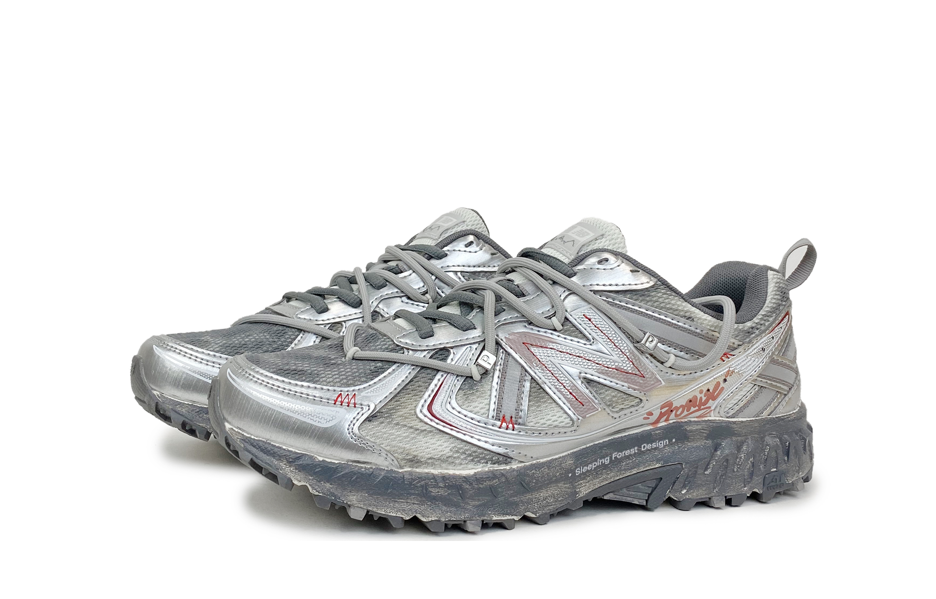 New Balance NB 410 V5 Abrasion Resistant Low top Casual City Commuting Running Shoes Unisex Silver Gray