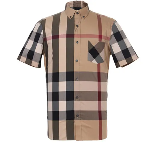 Burberry Shirts Men's Camel Pointed Collar Moderate Other
