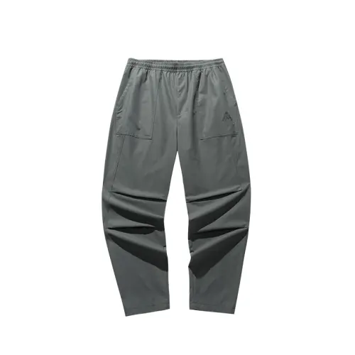 ANTA Knitted Sweatpants Men's Graphite Gray 4 Moderate Straight Fit Pants